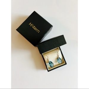 $3500 H.Stern blue topaz and diamond drop dangle earrings statement jewelry YG